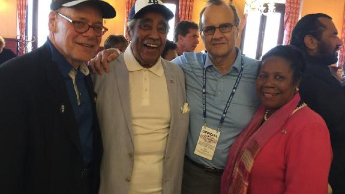 Congressman Steve Cohen, Congressman Charles Rangel, 9 time All Star, former manager of the New York Yankees, and MLB's chief baseball officer Joe Torre, and Congresswoman Sheila Jackson Lee at the MLB Luncheon in Cuba