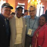 Congressman Steve Cohen, Congressman Charles Rangel, 9 time All Star, former manager of the New York Yankees, and MLB's chief baseball officer Joe Torre, and Congresswoman Sheila Jackson Lee at the MLB Luncheon in Cuba